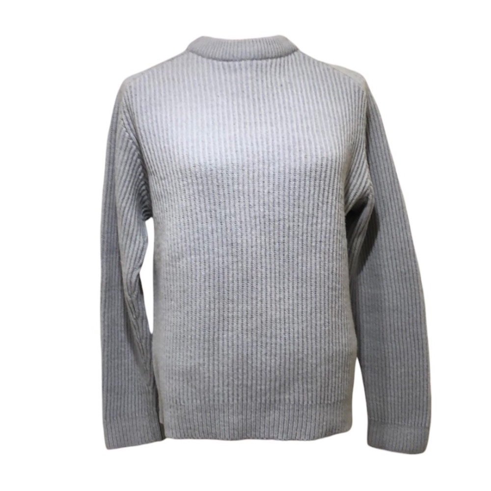 Club Monaco Sweater Size XL Light Gray Ribbed Wool